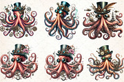 Watercolor Steampunk  Octopas, an Illustration by DreamCafeArt (Thumbnail 2 of 7)