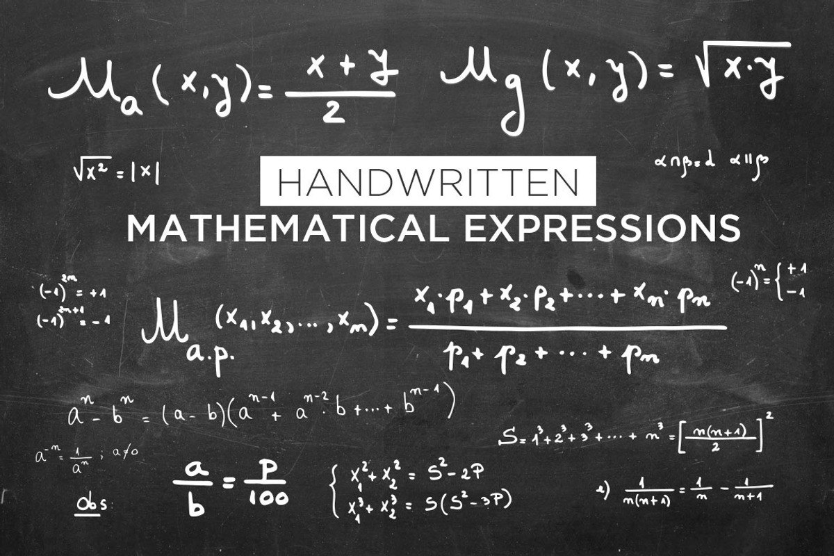 Handwritten Mathematical Expressions, a Graphic by DesignSomething