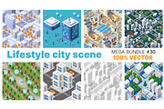 The city's lifestyle scene set 3D, a Person Illustration by AlexZeL (Thumbnail 1 of 5)
