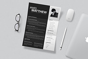 Black and White Resume Template, a Stationery Template by Creatiya Type (Thumbnail 3 of 4)