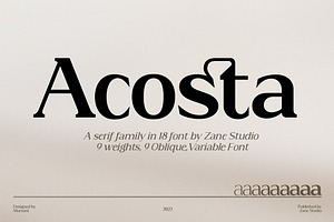 Acosta - Serif Font Family