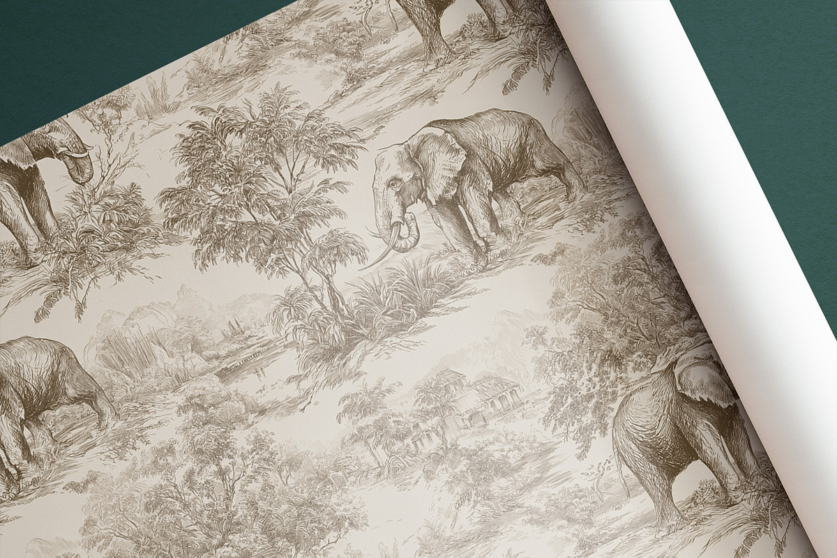 ELEPHANT SAVANNAH Seamless Pattern, a Pattern Graphic by AYAKA Studio Co. (Photo 2 of 7)
