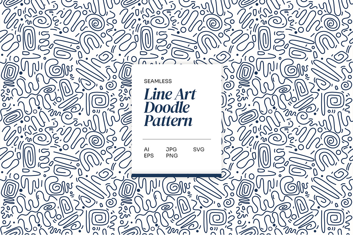 Line Art Doodle Pattern, a Pattern Graphic by Neermana (Photo 1 of 5)