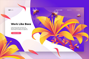 Worker Bee - Banner & Landing Page