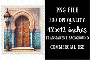 Watercolor Travel Postage Stamp PNG, an Illustration by Designking (Thumbnail 4 of 4)