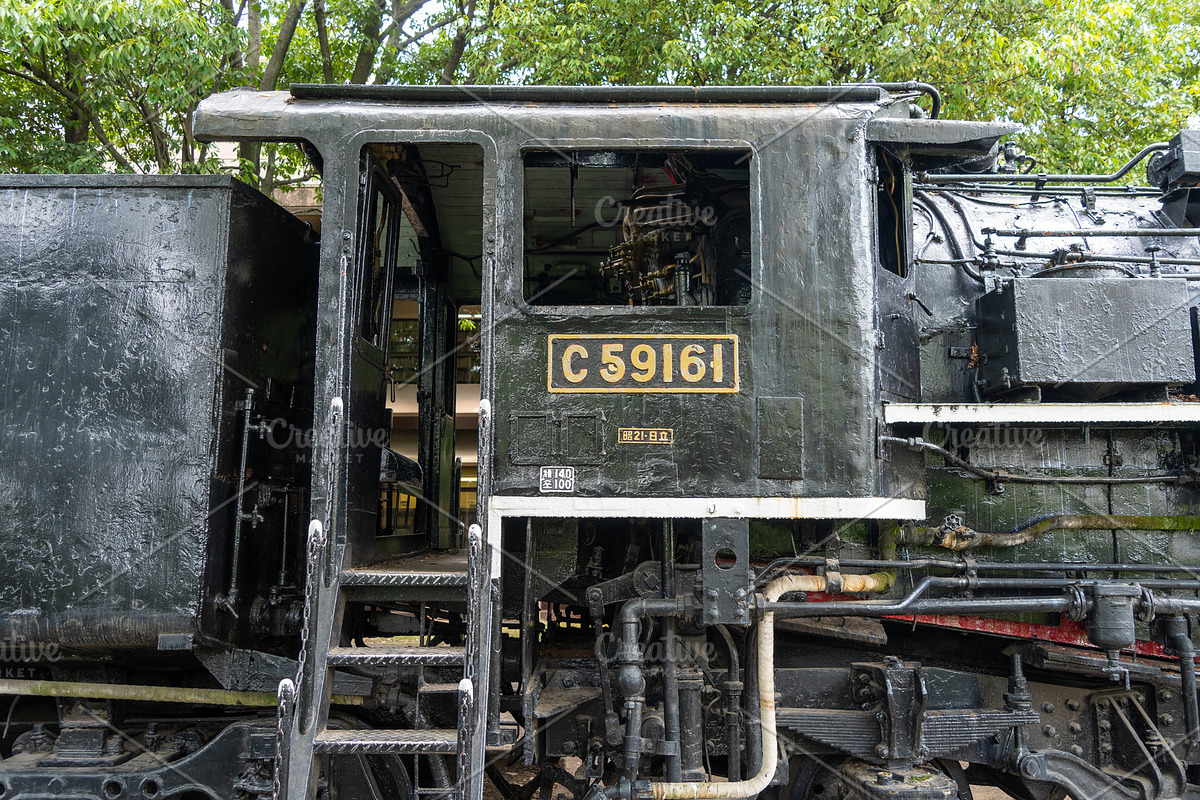 Side view of steam locomotive C59 161 in Hiroshima park, a Transportation Photo by GoodGoods (Photo 1 of 2)