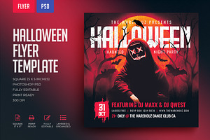 Halloween Haunted Night Party Flyer