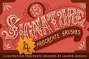 Signature LH Procreate Brushes, a Brush Add-On by Hues of Hodges (Thumbnail 1 of 6)