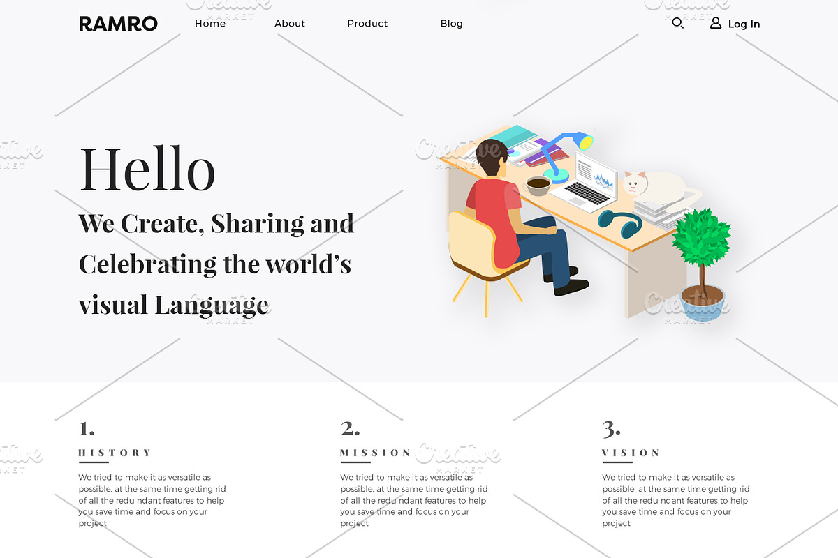 Ramro Web UI Kit - About us, an UI Kit Template by Danfe Designs (Photo 4 of 11)