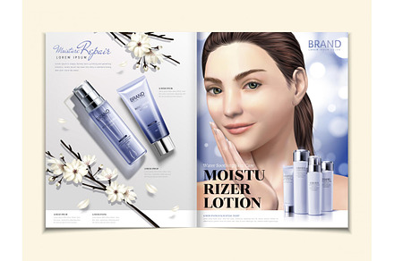 Cosmetic magazine template, a Magazine Template by TotallypicRF