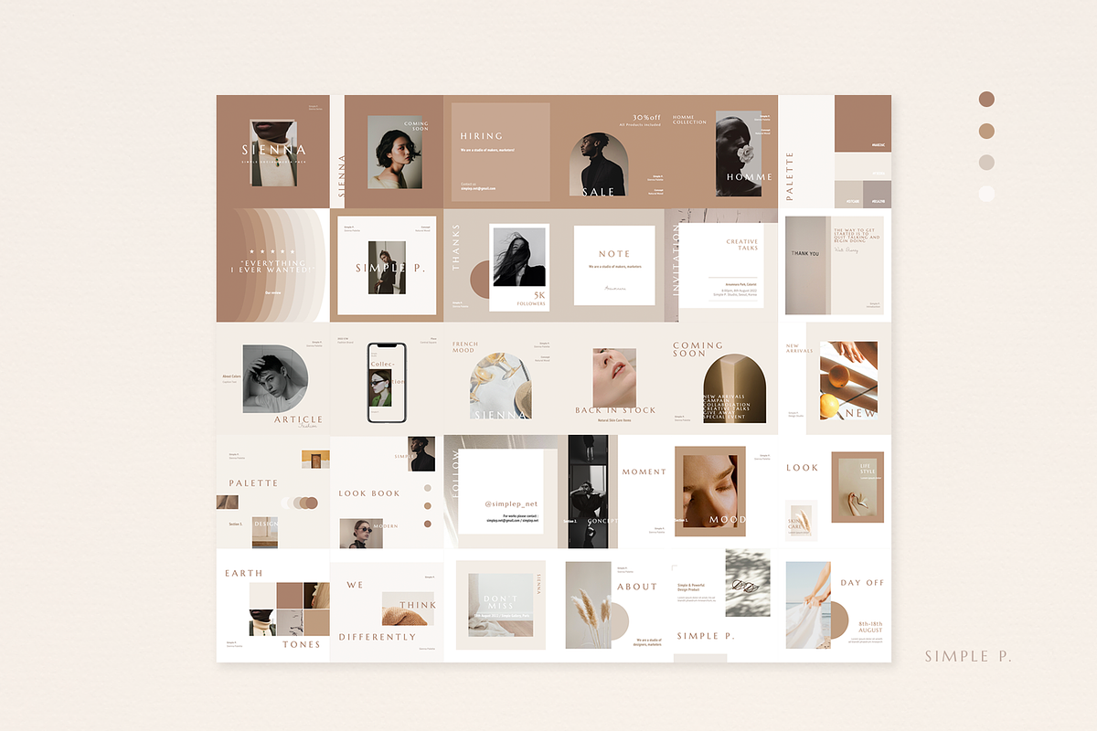Sienna Palette Pack, a Social Media Template by Simple P. (Photo 3 of 11)