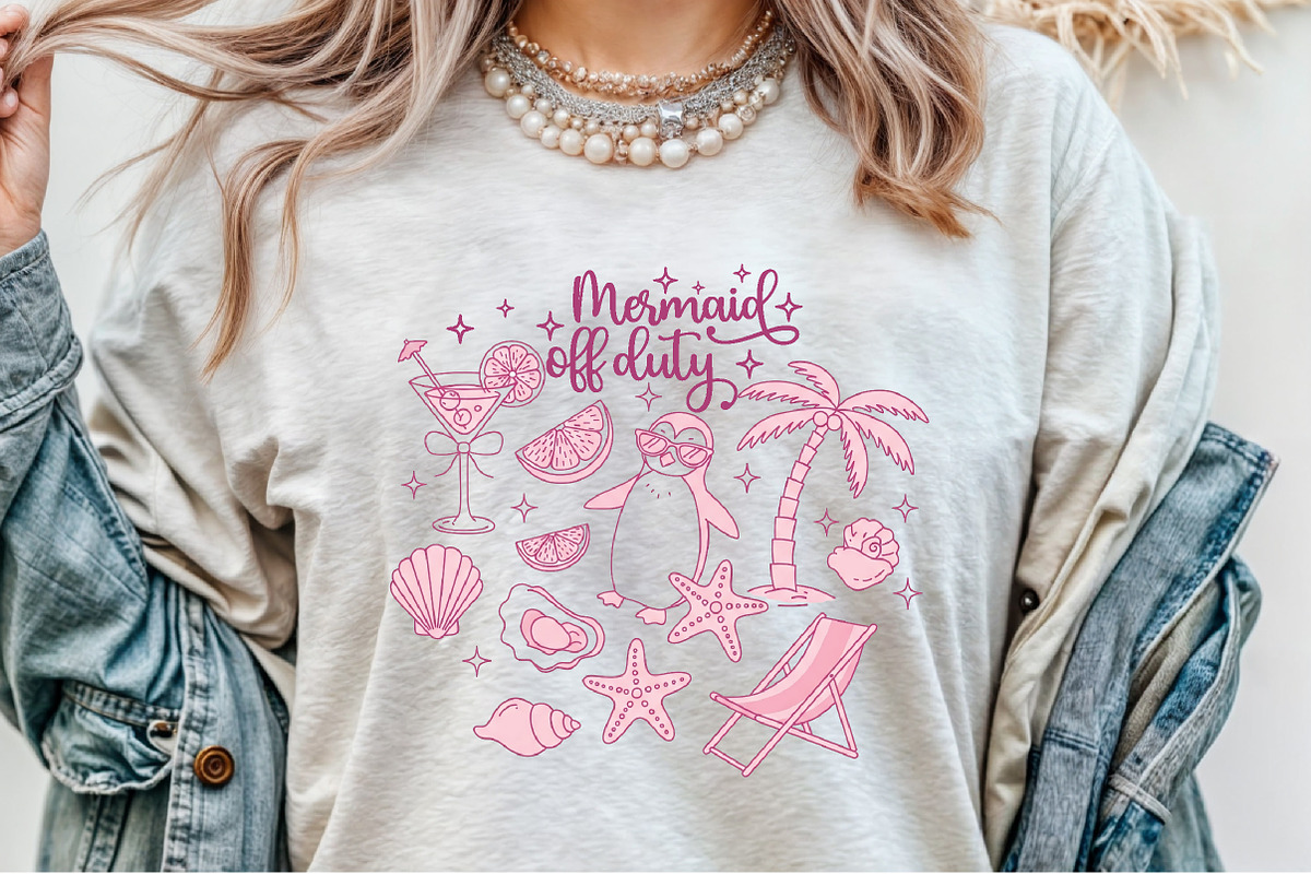 Summer Beach Mermaid off Duty Doodle, an Illustration by Sublimation Artist (Photo 5 of 9)