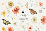 Sunset Wildflowers Delicate Flora, a Decorative Illustration by SunnyAfternoons (Thumbnail 11 of 15)