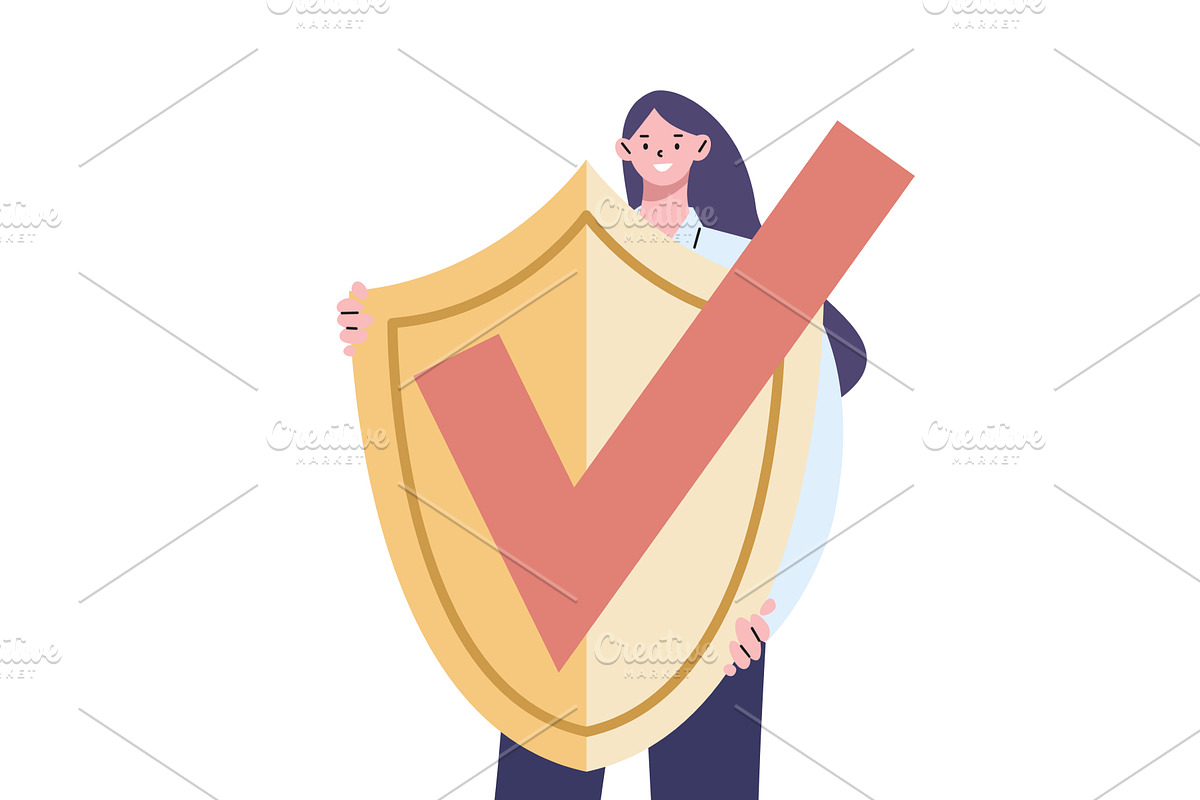 Quality control character. Girl hold, a Person Illustration by Valerie Bodnar
