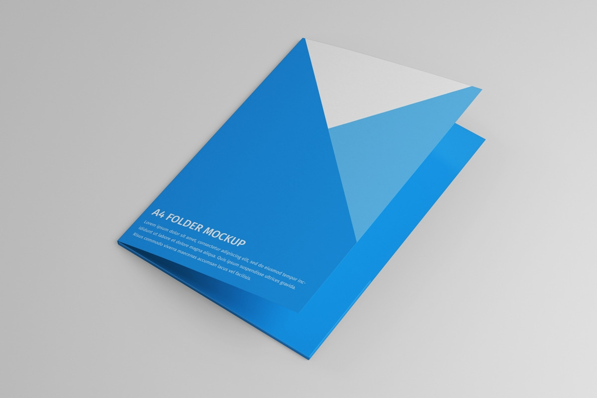 A4 Folder & Paper Mock-Up, a Mockup by MassDream (Photo 2 of 9)