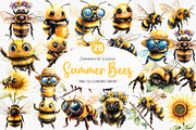 Summer Little Bees PNG, an Illustration by SinaCreation (Thumbnail 1 of 5)