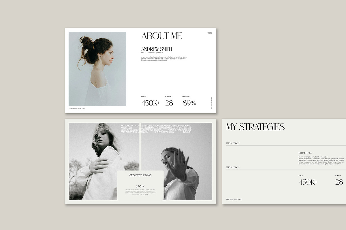 Timeless Portfolio Presentation, a Presentation Template by Templeste (Photo 3 of 5)