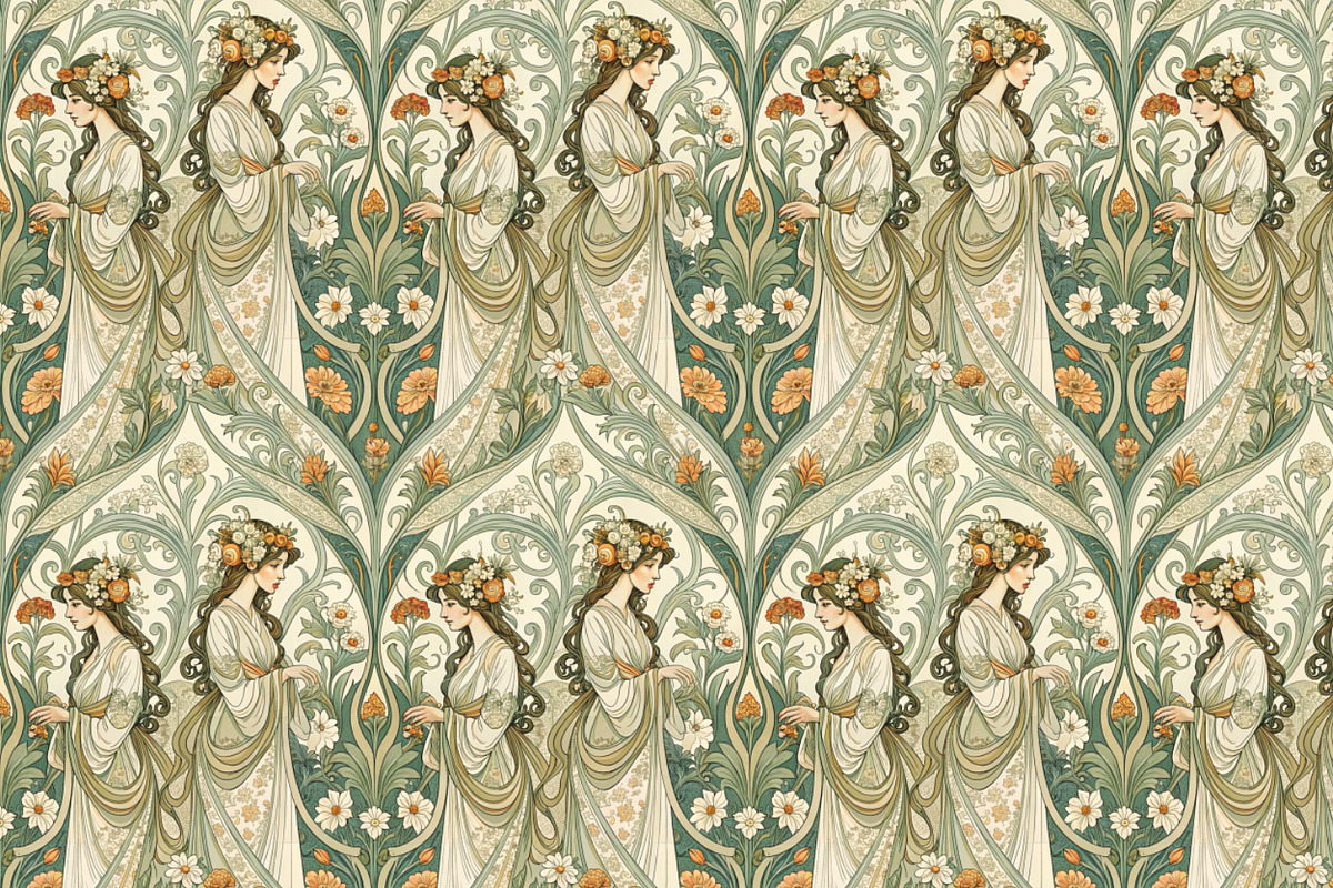Art Nouveau pattern, a Pattern Graphic by Designs by Helen Trupak (Photo 7 of 10)