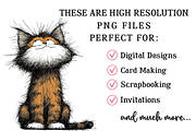 Whimsical Cat PNG Clipart, an Illustration by OK Design (Thumbnail 4 of 6)