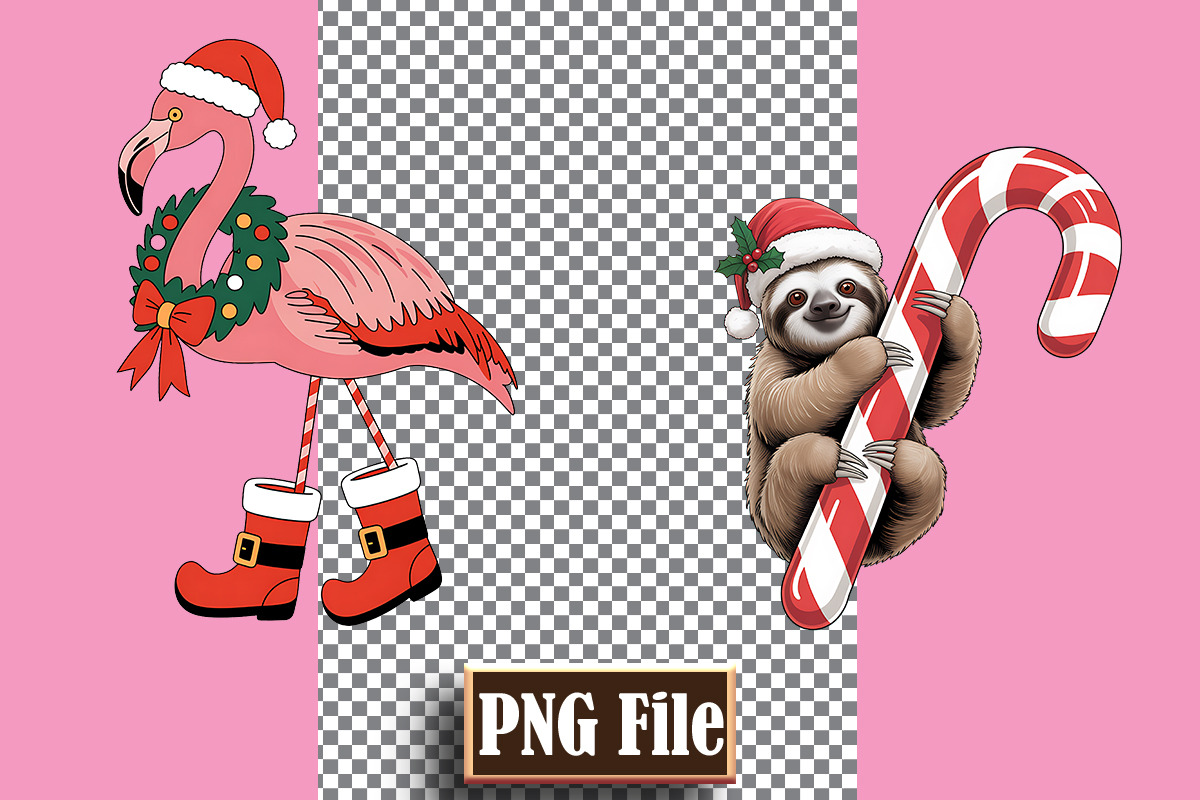 Christmas Animal Sublomation Bundle, an Animal Illustration by protabsorkar11 (Photo 8 of 9)