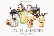 Haunted Drinks, a Food Illustration by PeDe Designs (Thumbnail 1 of 8)