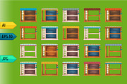 Game wooden shelf windows set, a Templates & Theme by julia_musdotter (Thumbnail 1 of 20)