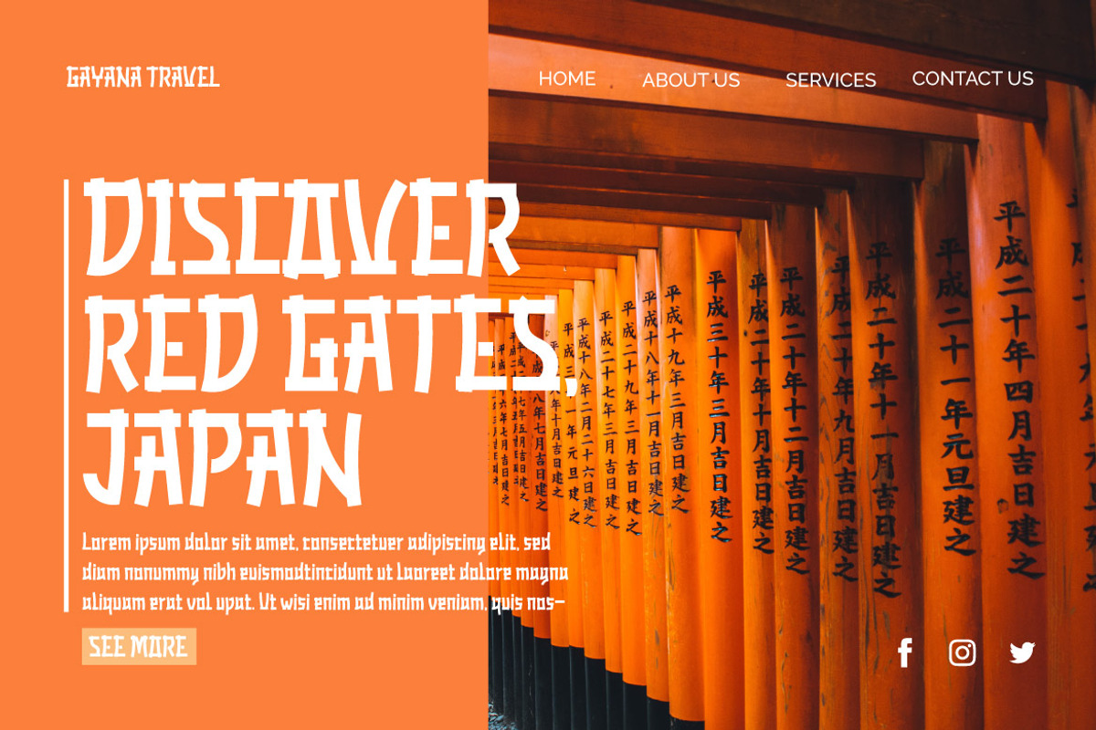 GAYANA Faux Japanese Font, a Font by twinstd (Photo 5 of 10)