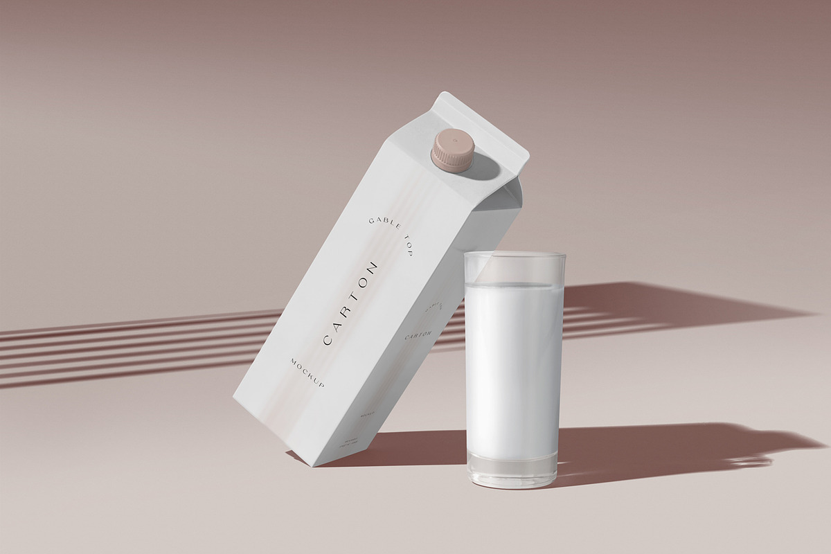 Gable Top Carton Mockups, a Packaging Mockup by DesignNeutrons (Photo 4 of 7)