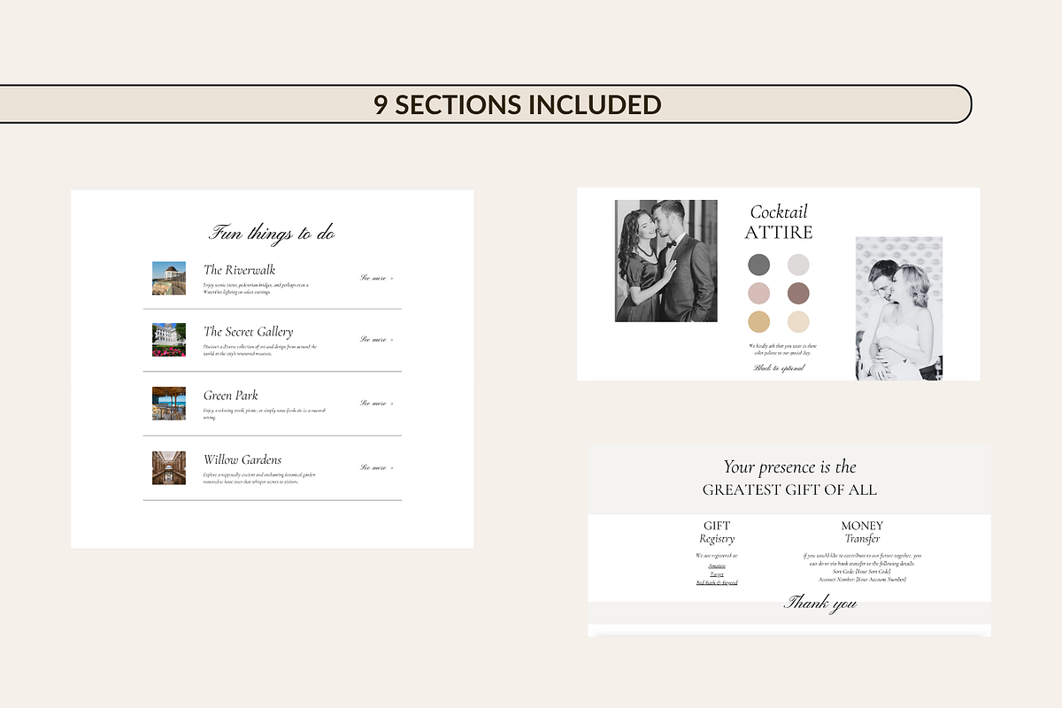 Classic Wedding Website Canva, a Landing Page Template by Preset Pixels (Photo 7 of 9)