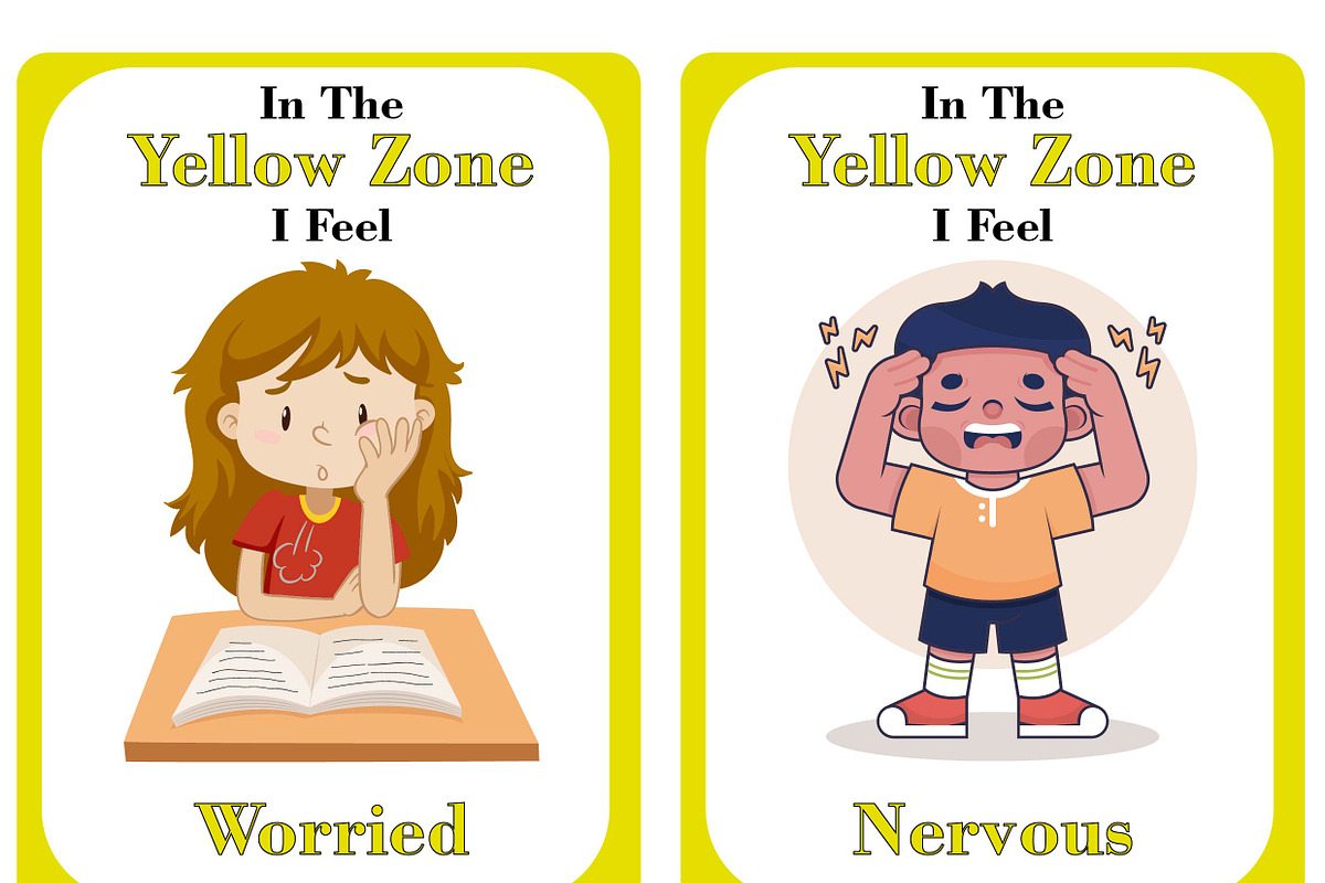 Zones of Regulation Flash Card, an Education Illustration by DigitalsDesigns (Photo 8 of 9)