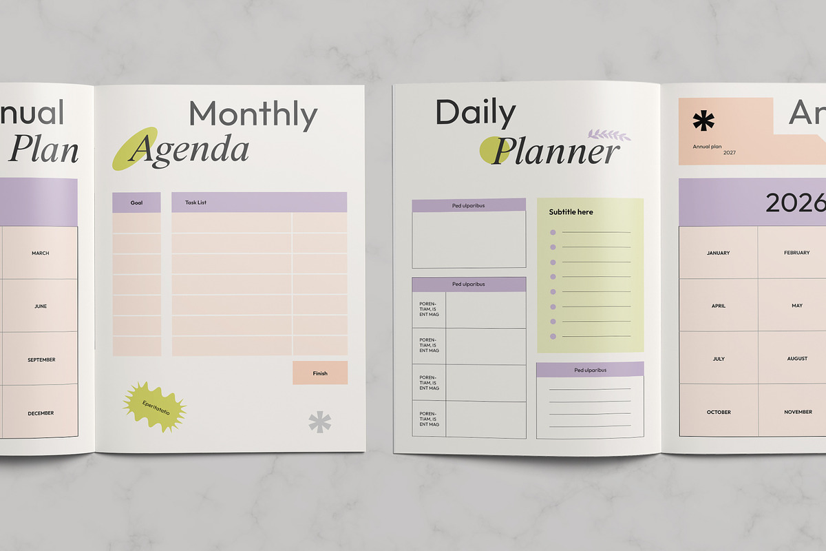 2026 | Planner & Journal, a Brochure Template by KreateTribe (Photo 6 of 8)