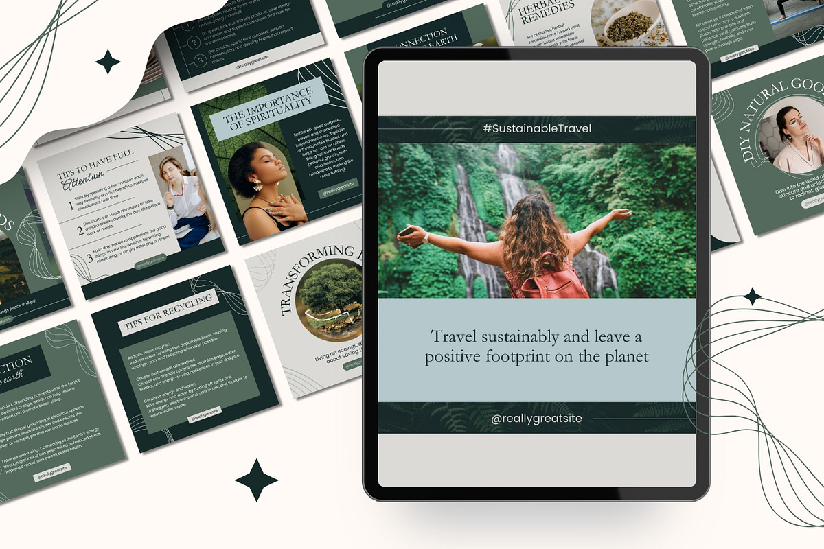 100 Natural Canva Templates, a Templates & Theme by TemplateCastleStore (Photo 7 of 9)