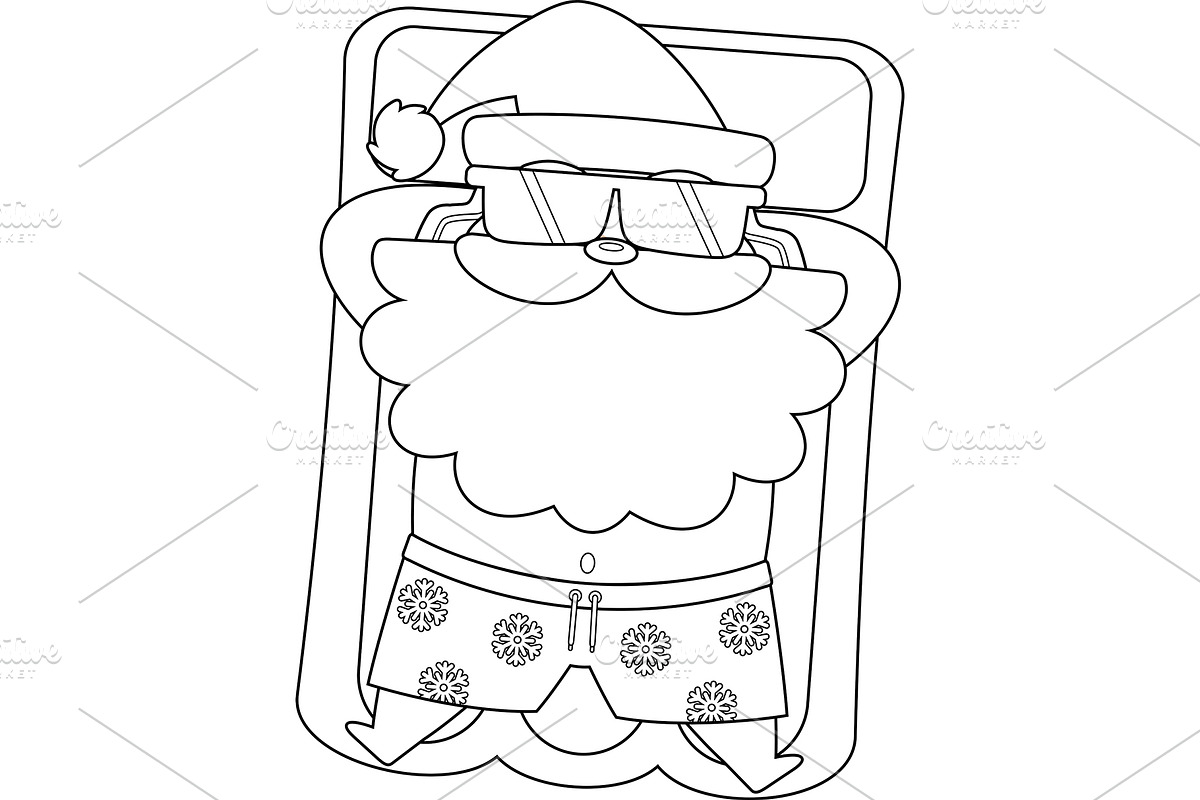 Summer Santa Claus, an Illustration by HitToon