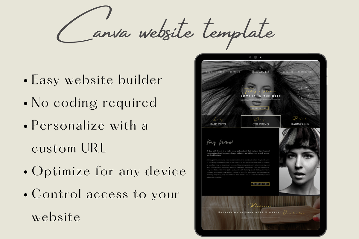 Beauty Website, Hair Website, a Websites & App Template by Prodesign (Photo 3 of 5)
