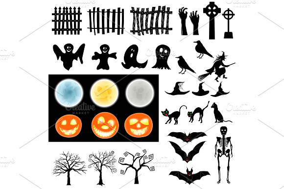 Halloween Elements Set