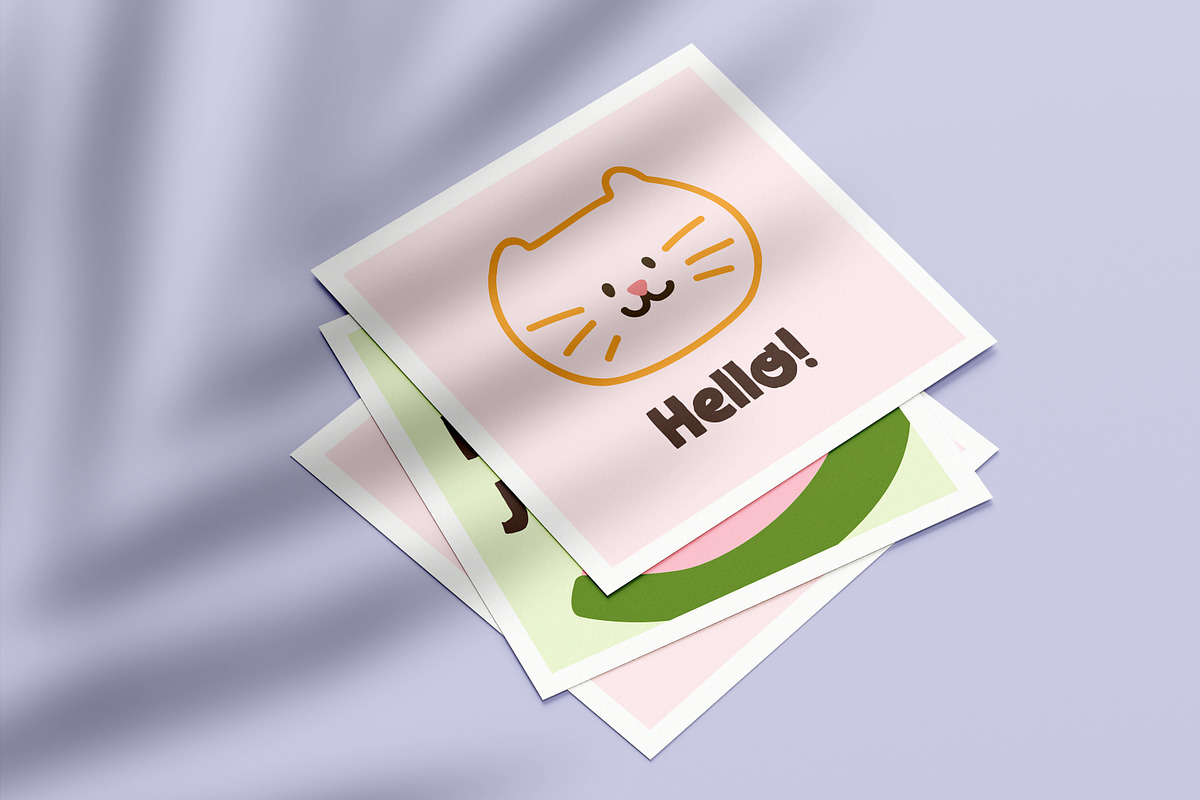 Cute doodle post card designs set, a Background Graphic by Good Studio (Photo 10 of 11)