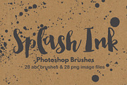 Grunge paint splatter brush set, a Brush Add-On by FOXYdigitalart (Thumbnail 1 of 8)
