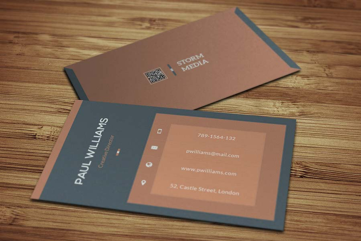 Minimal Corporate Business Card V4, a Business Card Template by PSD Storm (Photo 6 of 6)