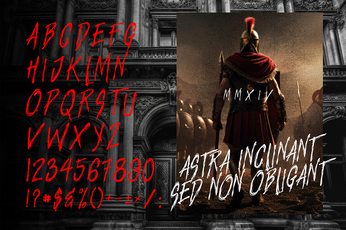 Dameter Metal Horror Display Font, a Blackletter Font by dansdesign (Photo 3 of 7)