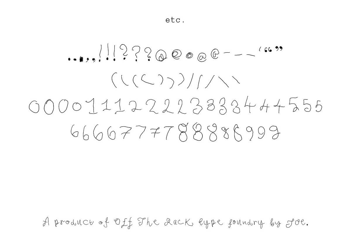 Broken Ballpoint | Handwriting Font, a Font by Off The Rack © (Photo 5 of 5)