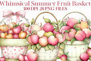 Whimsical Summer Fruit Basket Clipar, an Illustration by Designworld (Thumbnail 1 of 8)
