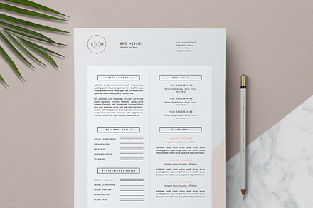 Minimal Resume Template / Brié