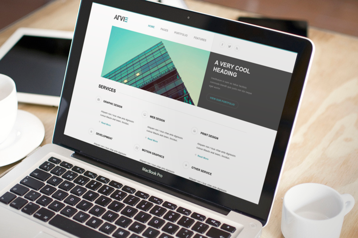 Arvie - Flat Responsive Retina, a Websites & App Template by burnstudio (Photo 2 of 5)