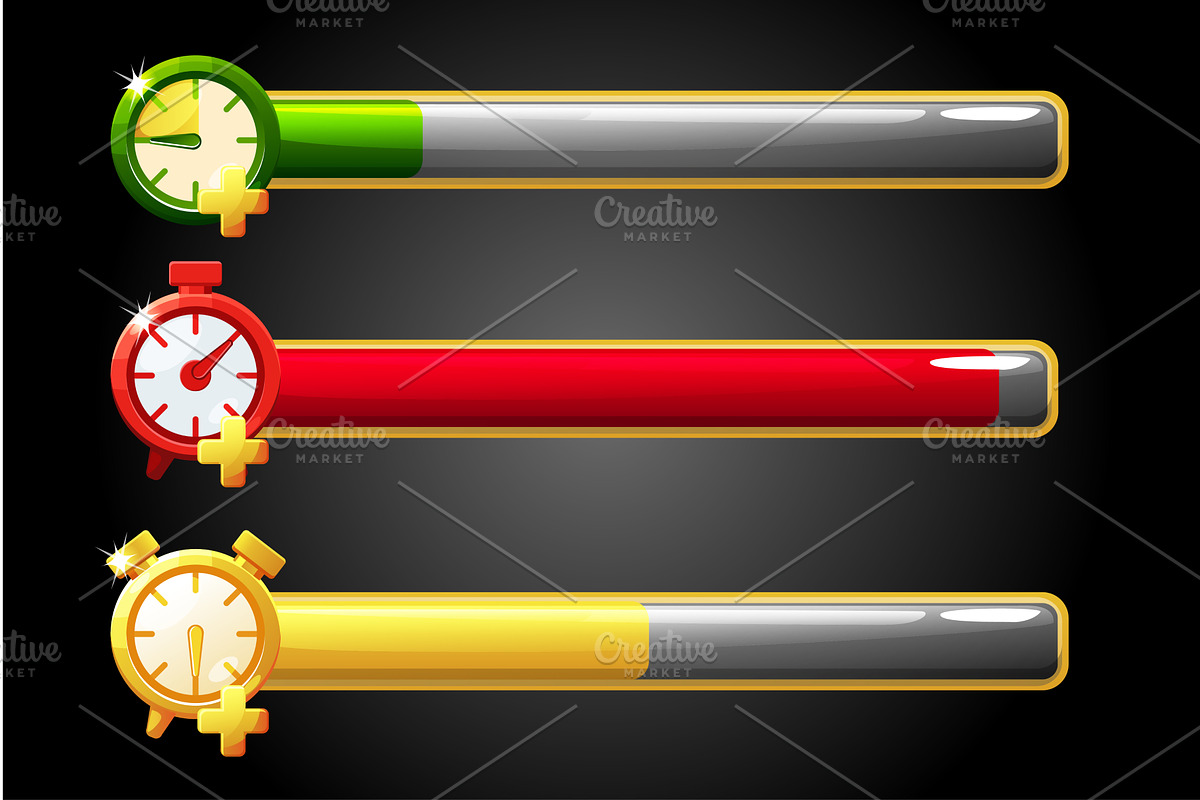 Time bar bonus, clock line icons for, an Outline Icon by BabySofja ...