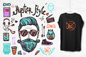 Hipster Big Doodle Set