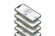 Realistic 3D iPhone Mock-Up Bundle 3, an iPhone Mockup by Graphicsworld125 (Thumbnail 6 of 15)