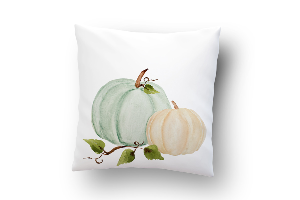 Watercolor Fall Pumpkins, Leaves, an Illustration by DailyMiracleDigitals,LLC (Photo 7 of 7)