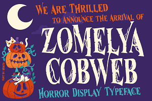 Zomelya Cobweb Horror Display Typefa