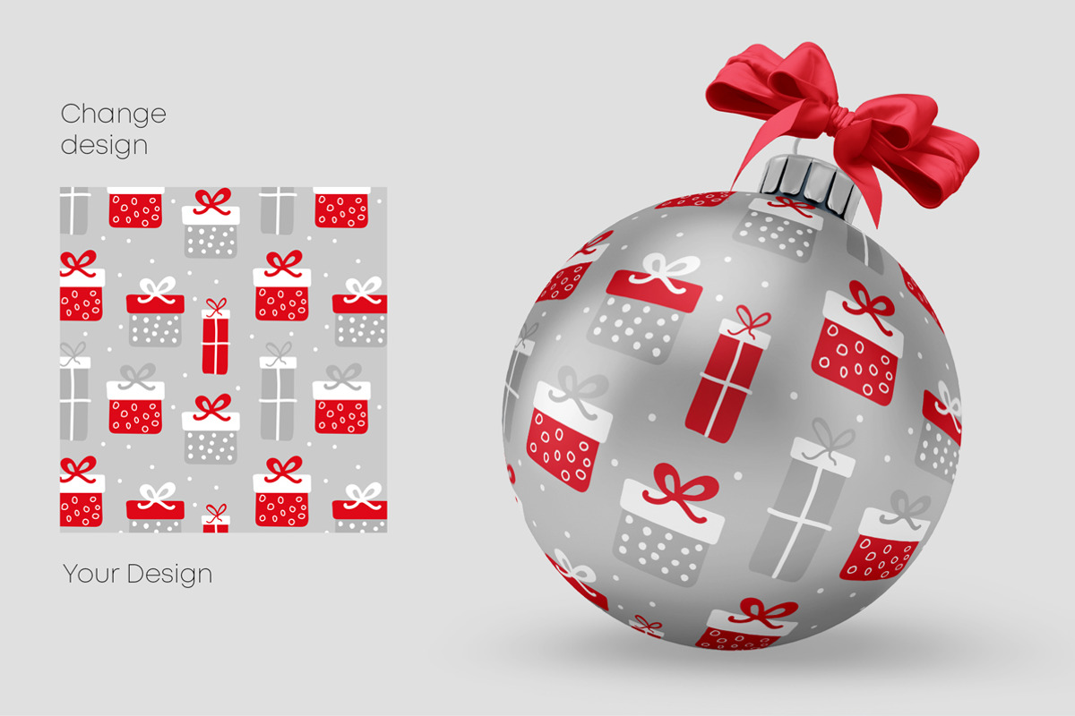 Christmas Ball Mockup Set, an Advertising Mockup by Graphic Bird (Photo 2 of 9)