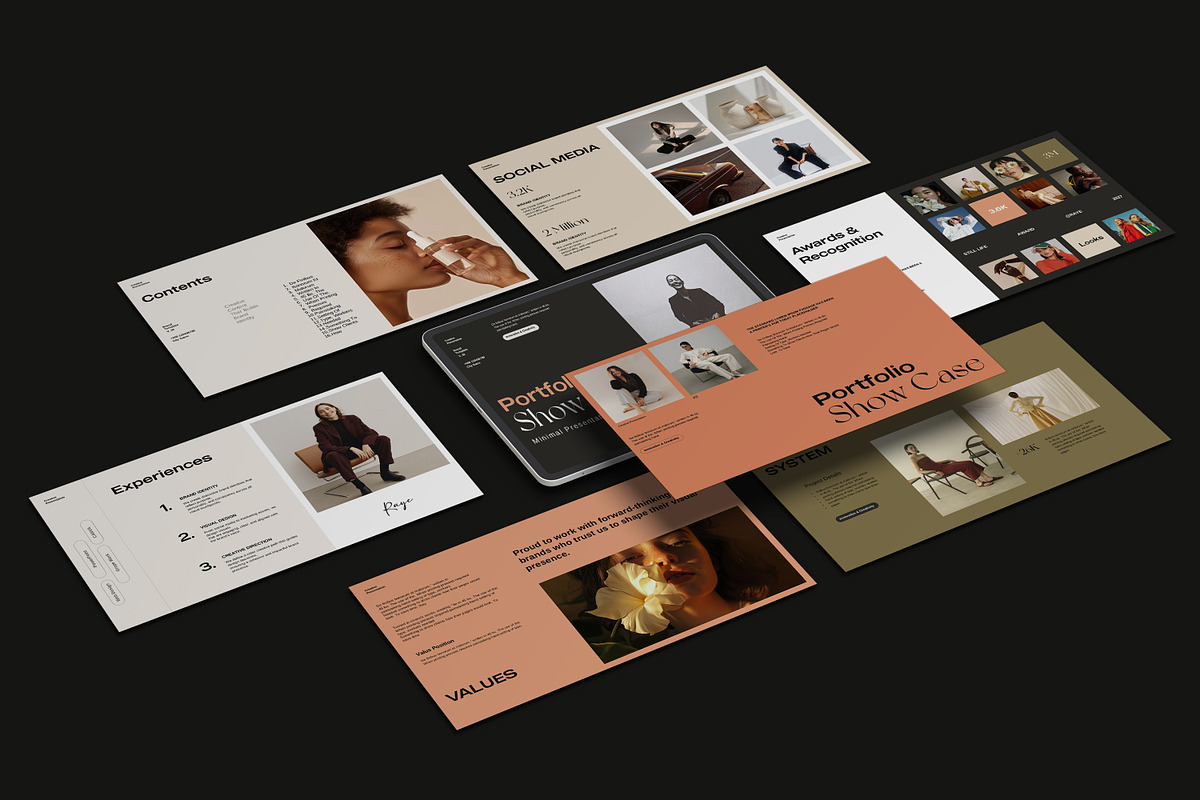 Portfolio Showcase Template, a Presentation Template by slidestock55